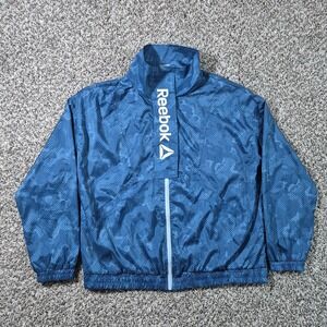 REEBOK Womems Large Track Jacket‎ Relaxed Fit Lightweight Front Flap & Pockets
